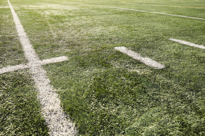 American football field with yard lines
New York City, NY USA