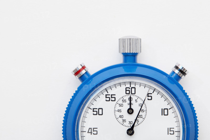 Studio shot of stopwatch against white background
New York City, NY USA