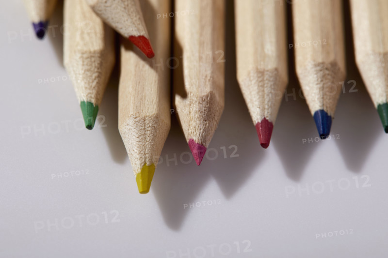Close-up of colorful pencils on white background
New York City, New York State, USA