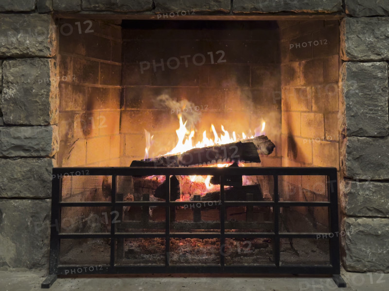 Wood burning in old stone fireplace
Nashville, Tennessee, USA