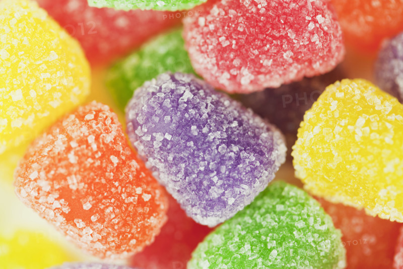 Close-up of colorful candy gum drops
Chatham, New Jersey, USA