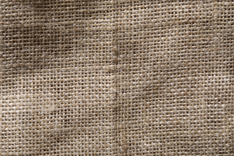 Close-up of brown burlap