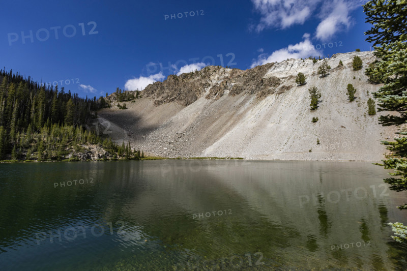 USA, Idaho, Sun Valley, Calm Norton Lake on sunny day