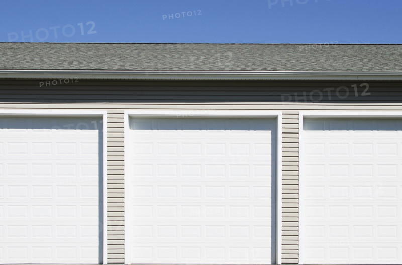 Row of garage storage units