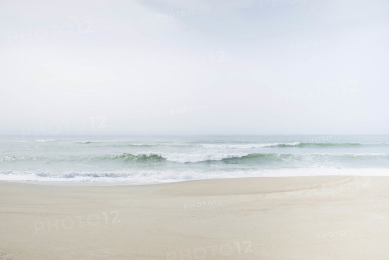 USA, Massachusetts, Nantucket, Calm ocean waves washing empty Madaket Beach