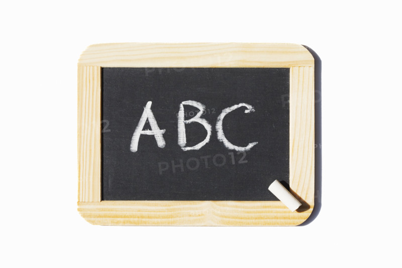 ABC letters written on blackboard