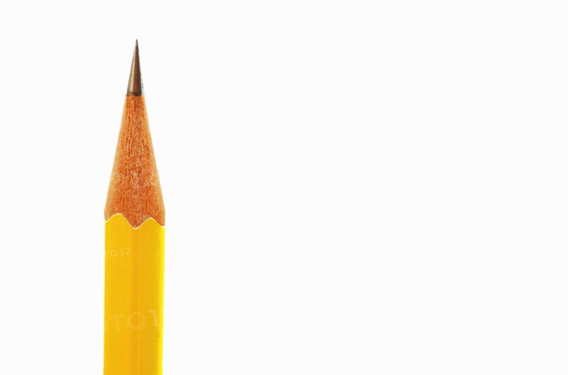 Studio shot of pencil point. Mendham, New Jersey, USA.