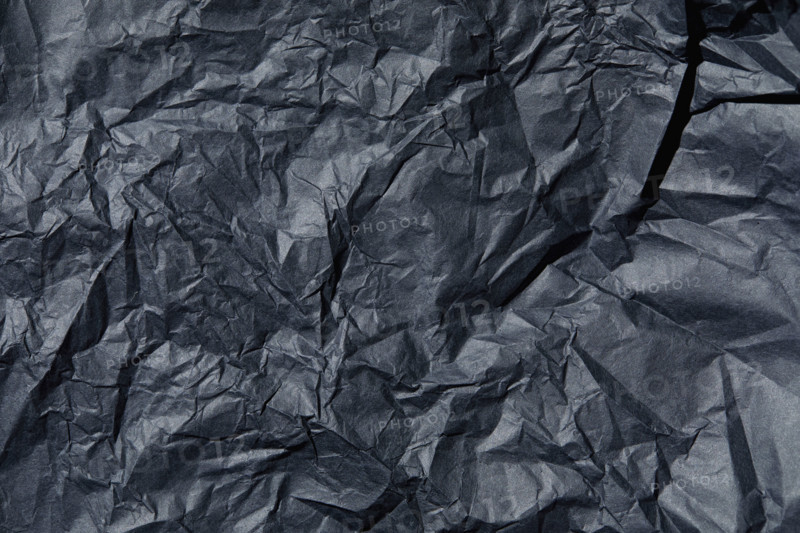 Close-up of wrinkled black tissue paper. New York City, New York State, USA.
