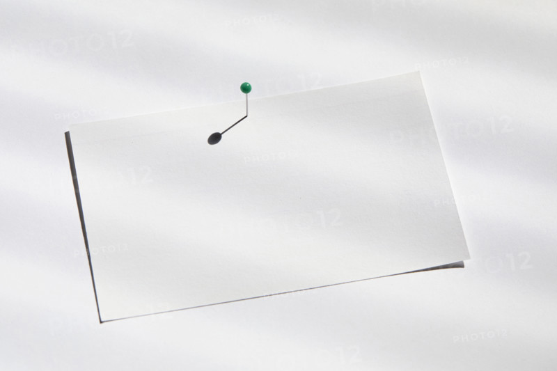 Blank notecard on white background. New York City, New York State, USA.