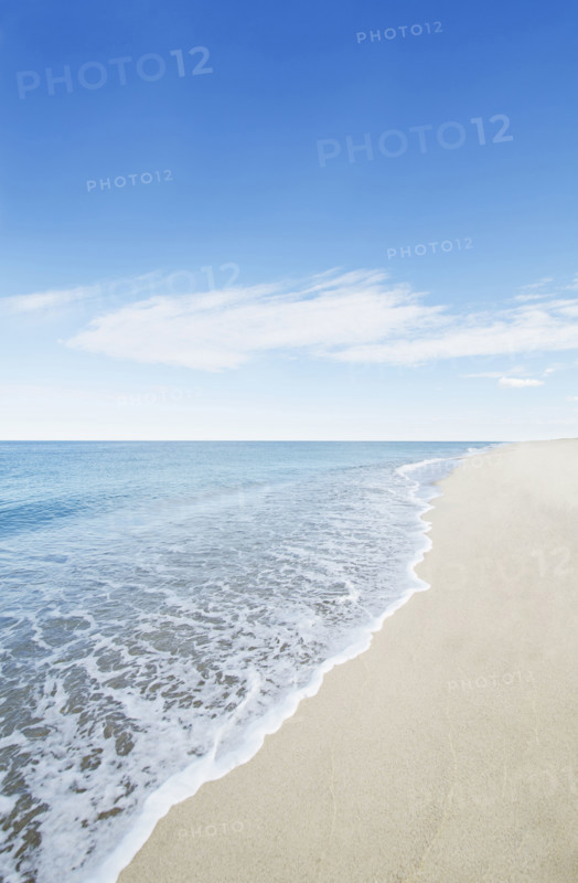 Empty Great Point Beach on summer day. Nantucket, Massachusetts, USA.