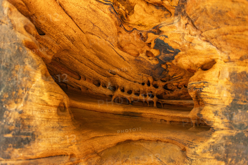 Sandstone formations on hike to Angels Landing, Zion National Park, Utah, USA.