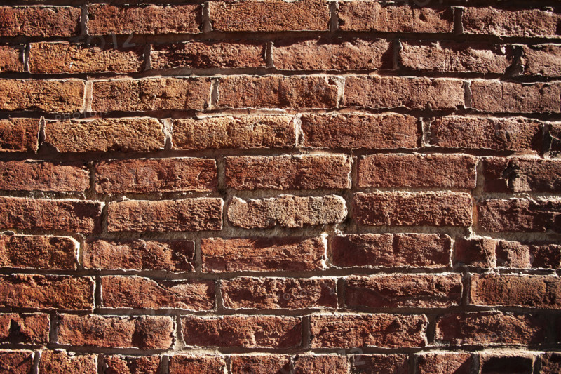Close-up of red brick wall, Gettysburg, Pennsylvania, USA.
