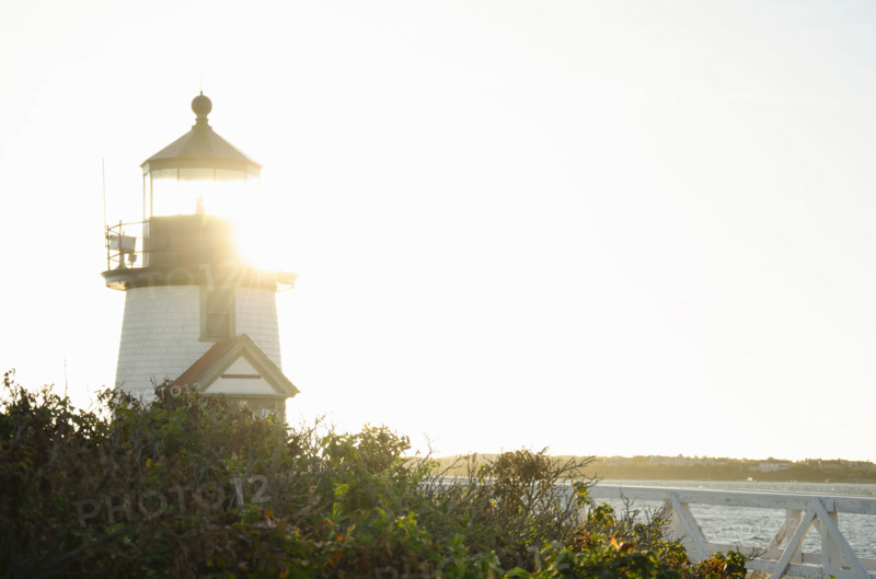 Early morning sun on Brant Point Light, Nantucket, Massachusetts, USA.