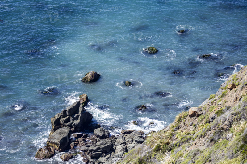 Close-up of rocky Big Sur Coast