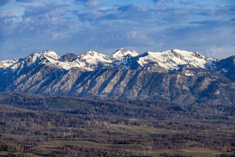 Snowcapped Sawtooth Mountains from Galena Overlook