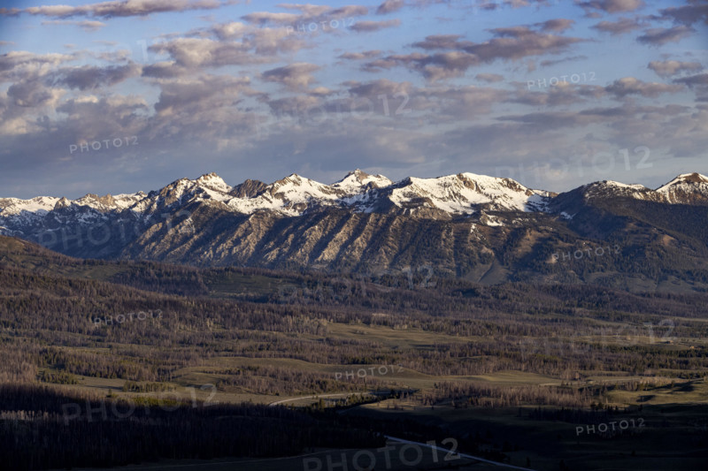 Snowcapped Sawtooth Mountains from Galena Overlook
