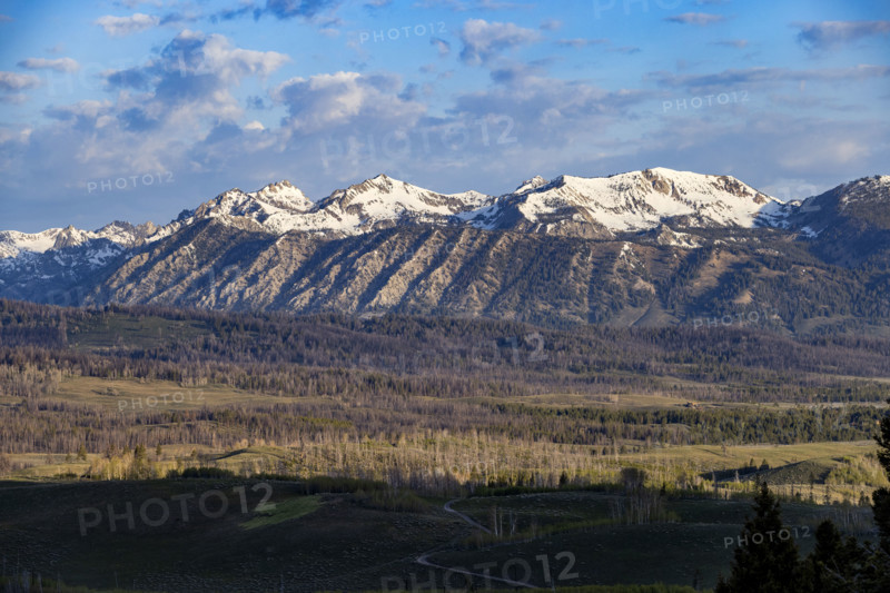Snowcapped Sawtooth Mountains from Galena Overlook