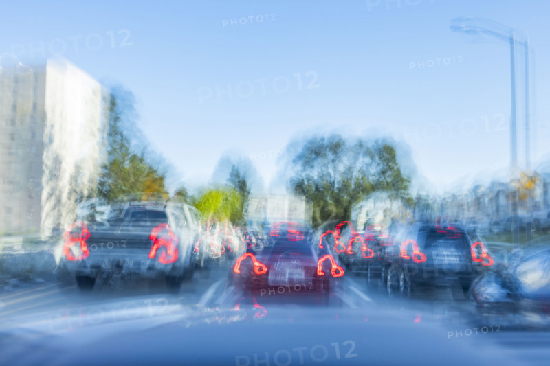 City traffic, motion blur