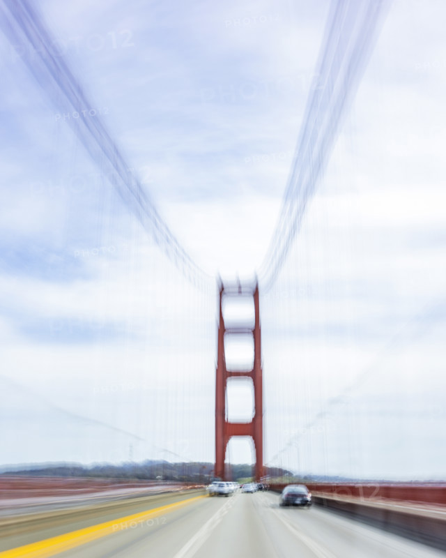 Traffic on Golden Gate Bridge, motion blur