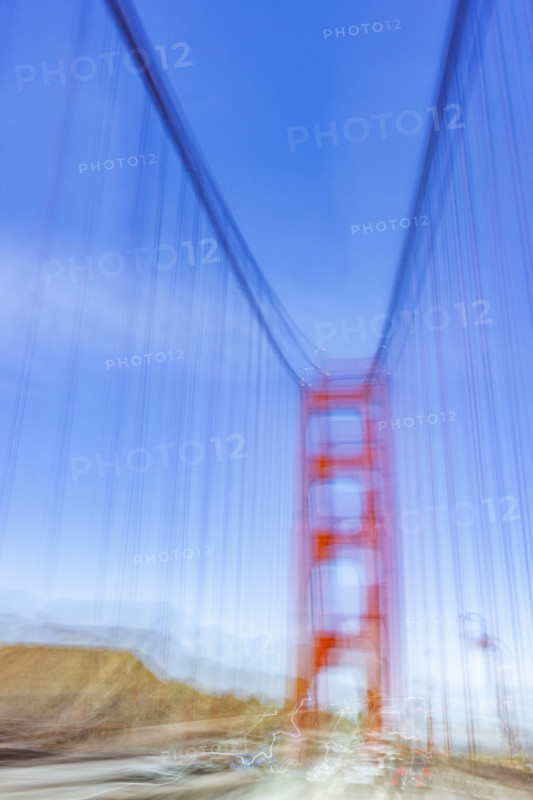 Traffic on Golden Gate Bridge, motion blur