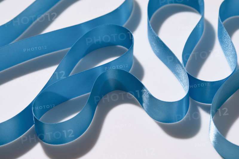 Lue ribbon on white background