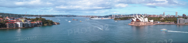 Panoramic view of Sydney Harbour