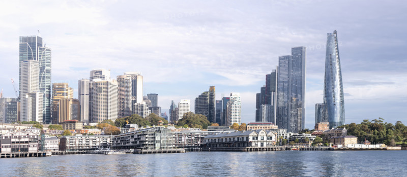 Barangaroo and Sydney CBD over Walsh Bay