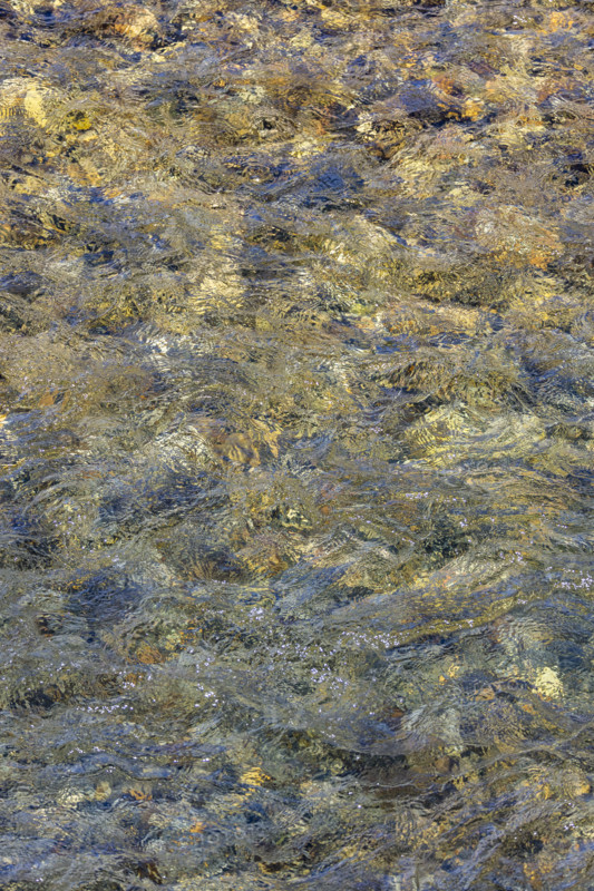 Close-up of pristine mountain creek water