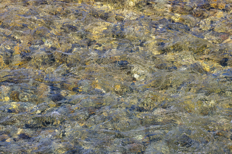 Close-up of pristine mountain creek water