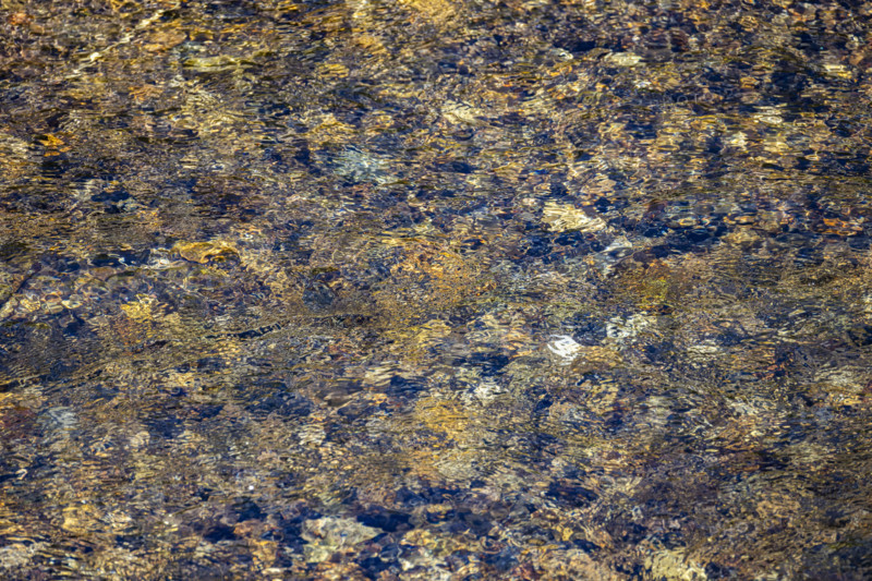 Close-up of pristine mountain creek water