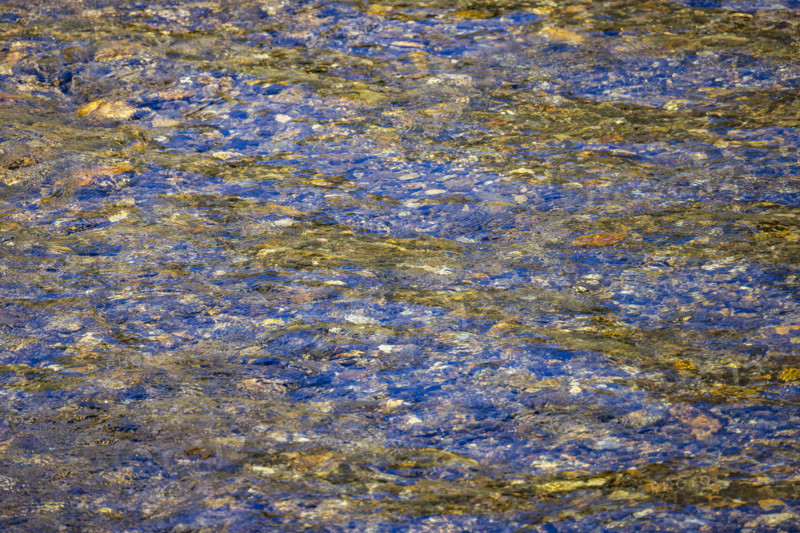 Close-up of pristine mountain creek water