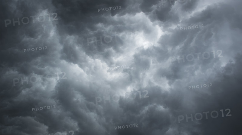 Dramatic gray summer storm clouds