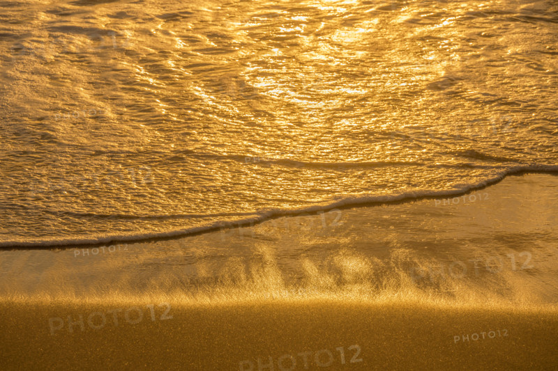 Sea wave washing sand at sunrise. Boca Raton, Florida, United States