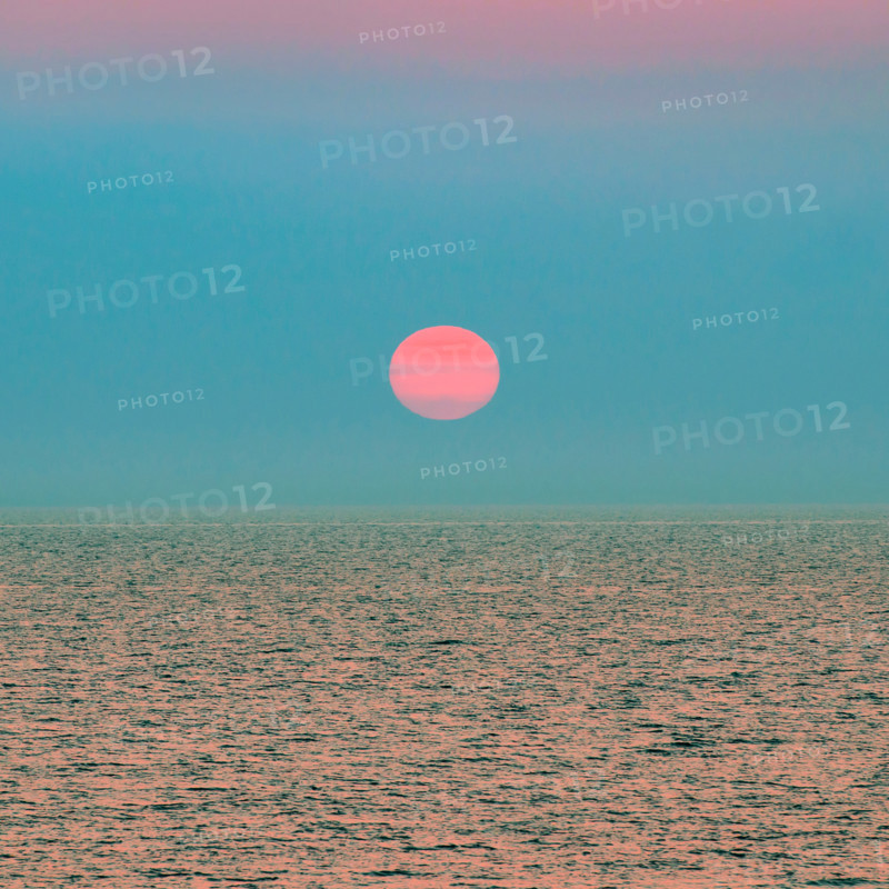 Early morning sun over rippled ocean. Boca Raton, Florida, United States