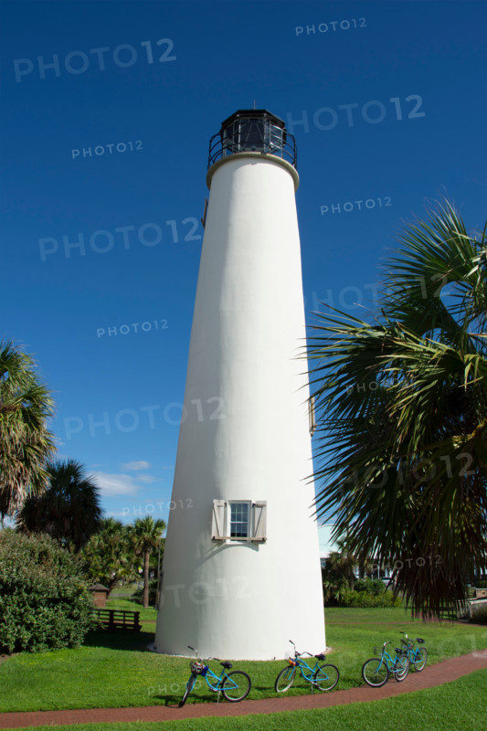 St. George Island Lighthouse against clear sky. St. George Island, Florida, United States