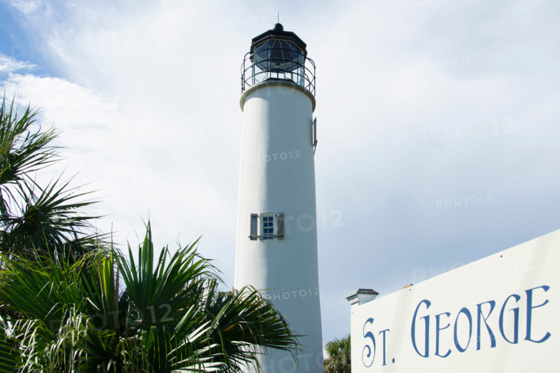 St. George Island Lighthouse against sky. St. George Island, Florida, United States