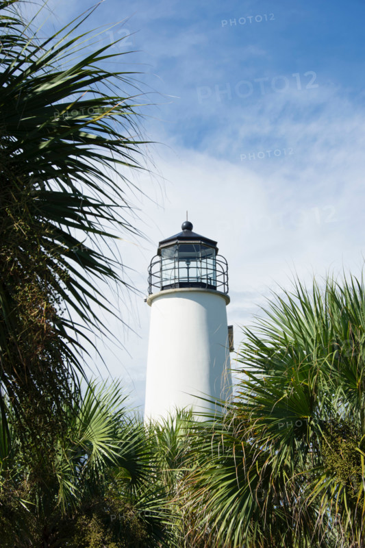 St. George Island Lighthouse against sky. St. George Island, Florida, United States