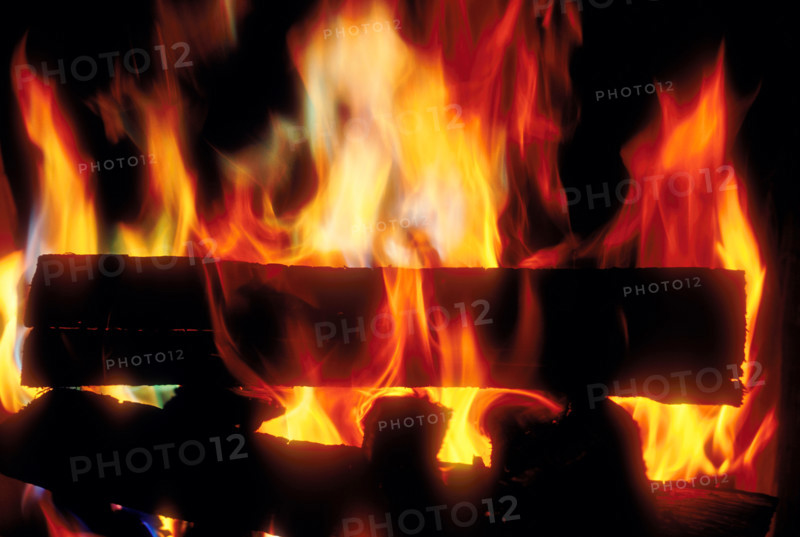 Close-up of wood campfire burning. Lake Placid, New York, United States