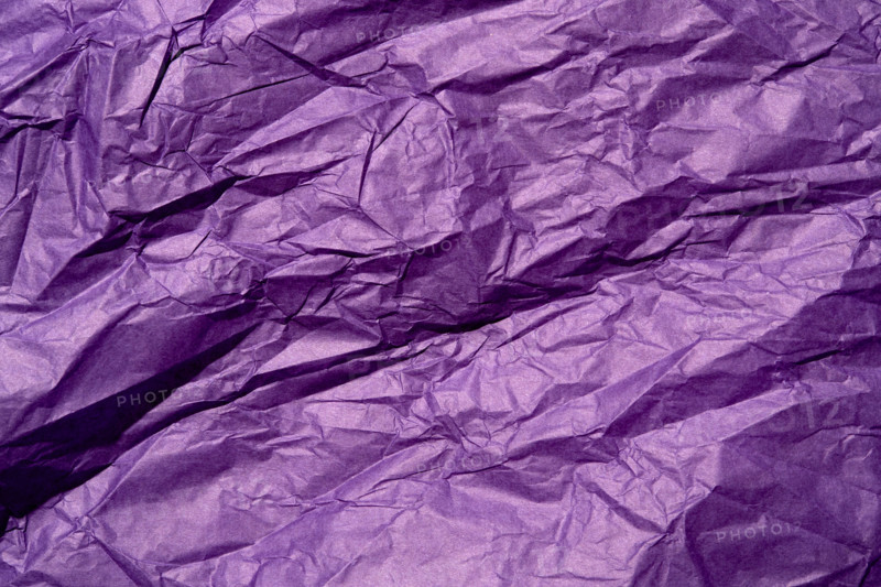 Close-up of wrinkled purple tissue paper. New york City, New York State, United States