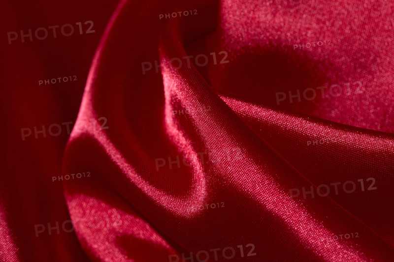 Close-up of folded red silk. New york City, New York State, United States