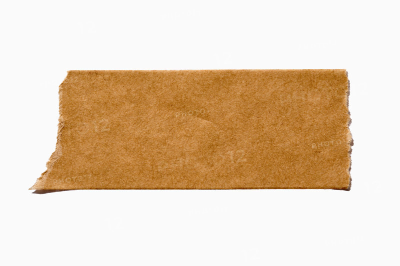 Strip of tape on white background. New York City, New York State, United States