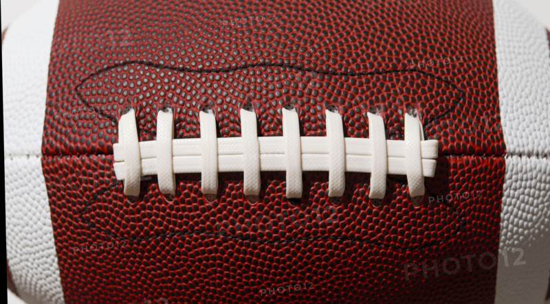 Close-up of Football and Laces. New York City, New York State, United States