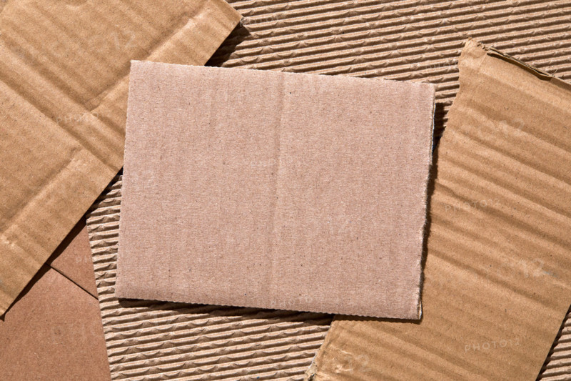 Multiple pieces of cardboard. New York City, New York State, United States