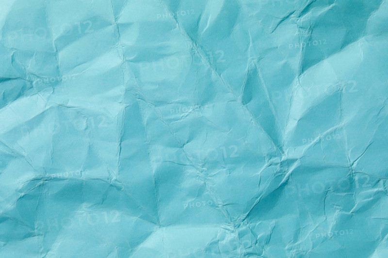 Close-up of wrinkled blue paper. New York City, New York State, United States