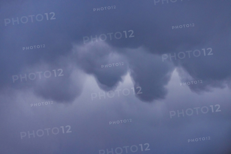 Gray thick storm clouds on sky. Bellevue, Idaho, United States