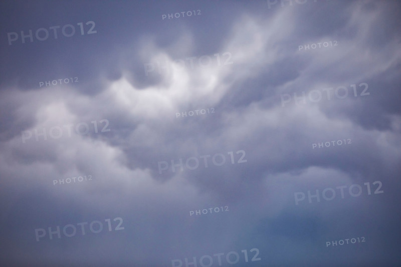 Thick gray sensuous storm clouds. Bellevue, Idaho, United States