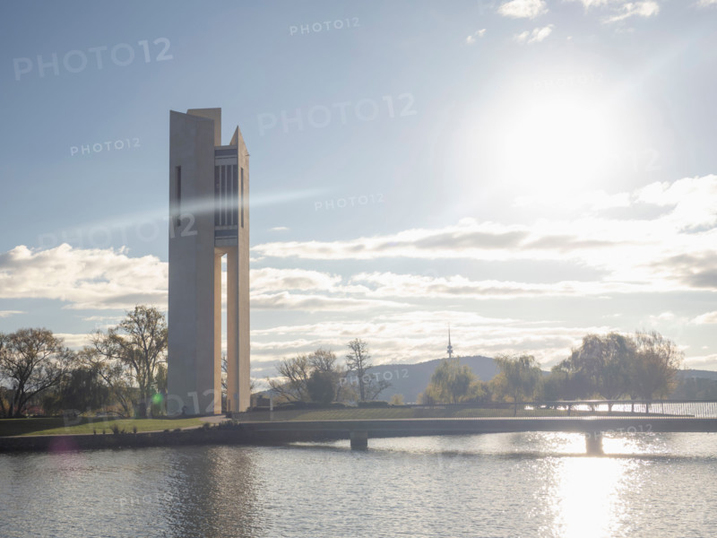 National Carillon with Black Mountain Tower in background. Canberra, Australian Capital Territory, Australia