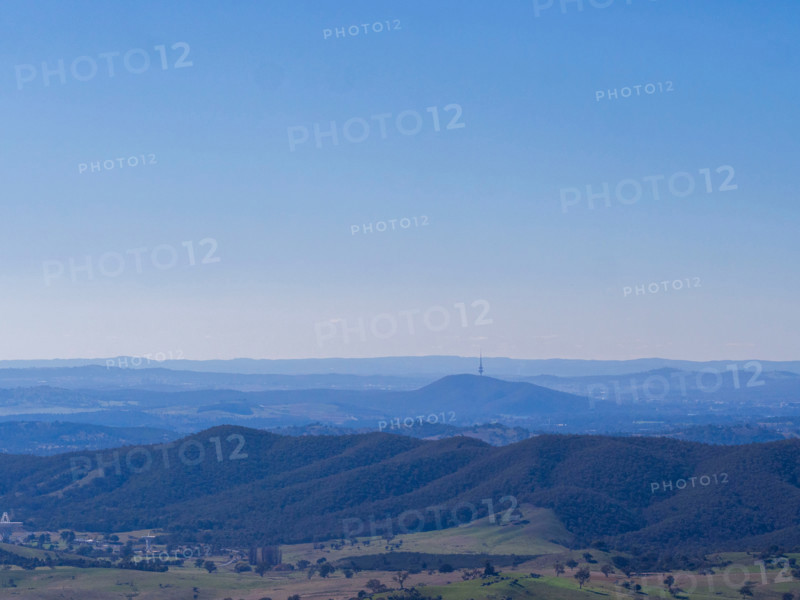 Black Mountain Tower viewed from Gibraltar Peak . Canberra, Australian Capital Territory, Australia