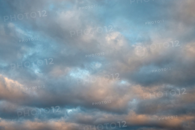 White puffy clouds in sunlight. Leura, New South Wales, Australia