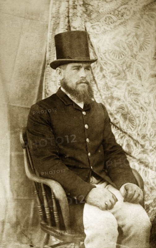 Portrait of a Victorian gentleman, Australia. Portrait of a Victorian gentleman wearing top hat and gloves. Queensland, Australia, circa 1895., Queensland, Australia, Australia, Oceania.